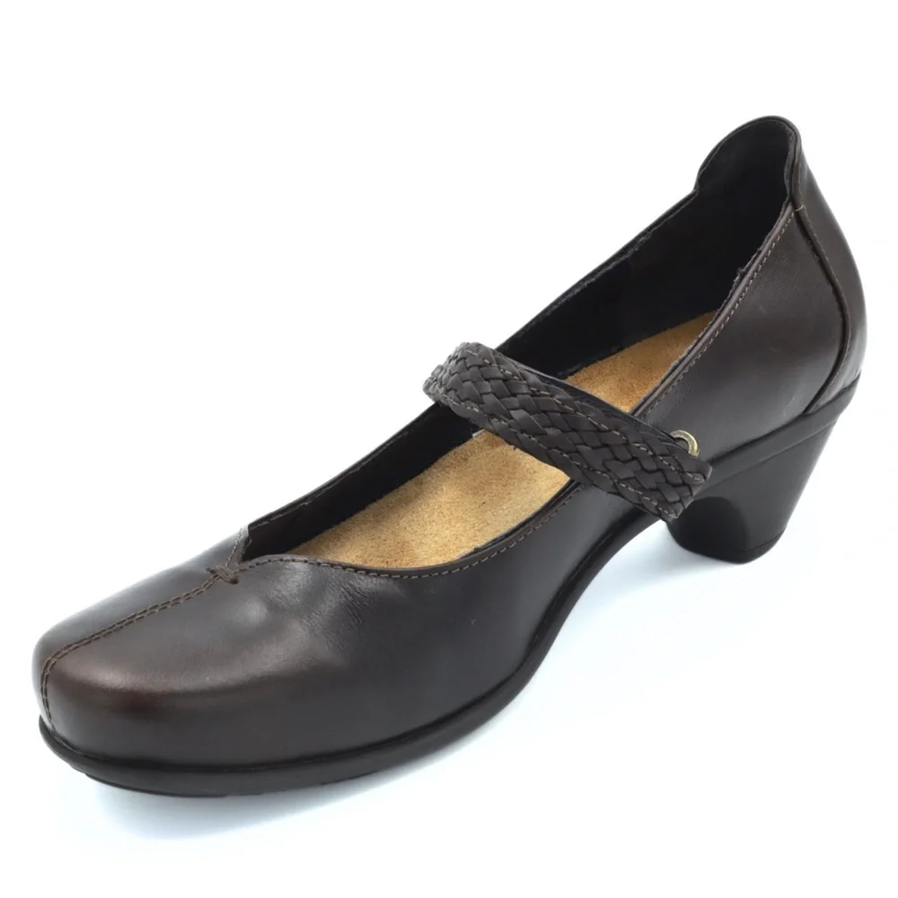 NAOT Forward Mary Jane Shoes Women’s EU 39 US 8 Brown Leather Comfort Low Heel - Picture 3 of 11